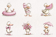 Whimsical Summer Beach Duck Clipart, an Illustration by CreationArt (Thumbnail 6 of 7)