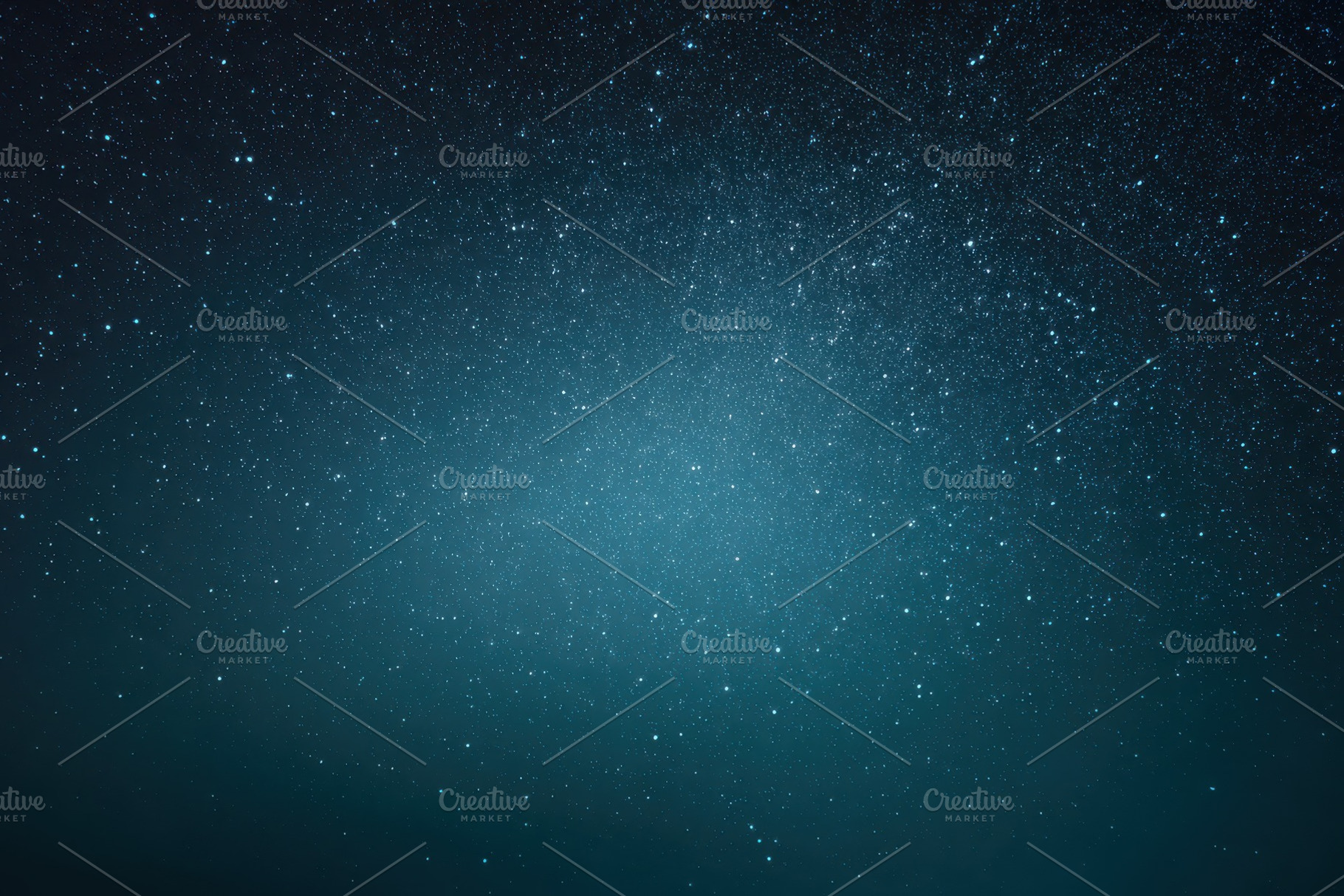 Night sky full of stars teal blue ba, a Photo by Pixeness Studio