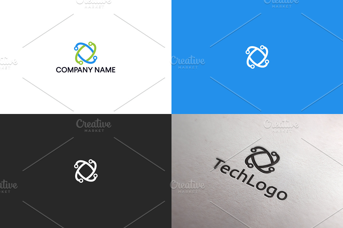 Tech logo design | Free UPDATE, a Branding & Logo Template by GranzCreative