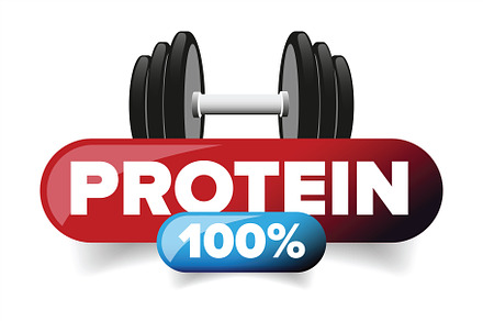 Whey Protein sign red label