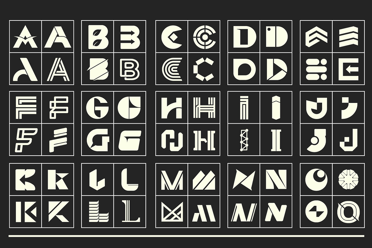 Letter Logo Template Vol 3, a Solid Icon by Tekuni (Photo 4 of 12)