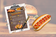 HOT DOG BAR MENU TEMPLATE, a Marketing Template by Daring Digies (Thumbnail 3 of 4)