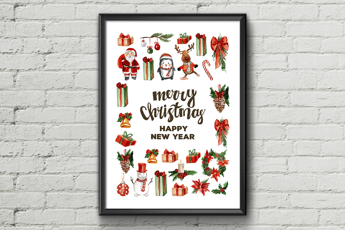 Christmas watercolor, an Illustration by Art Loft (Photo 3 of 5)