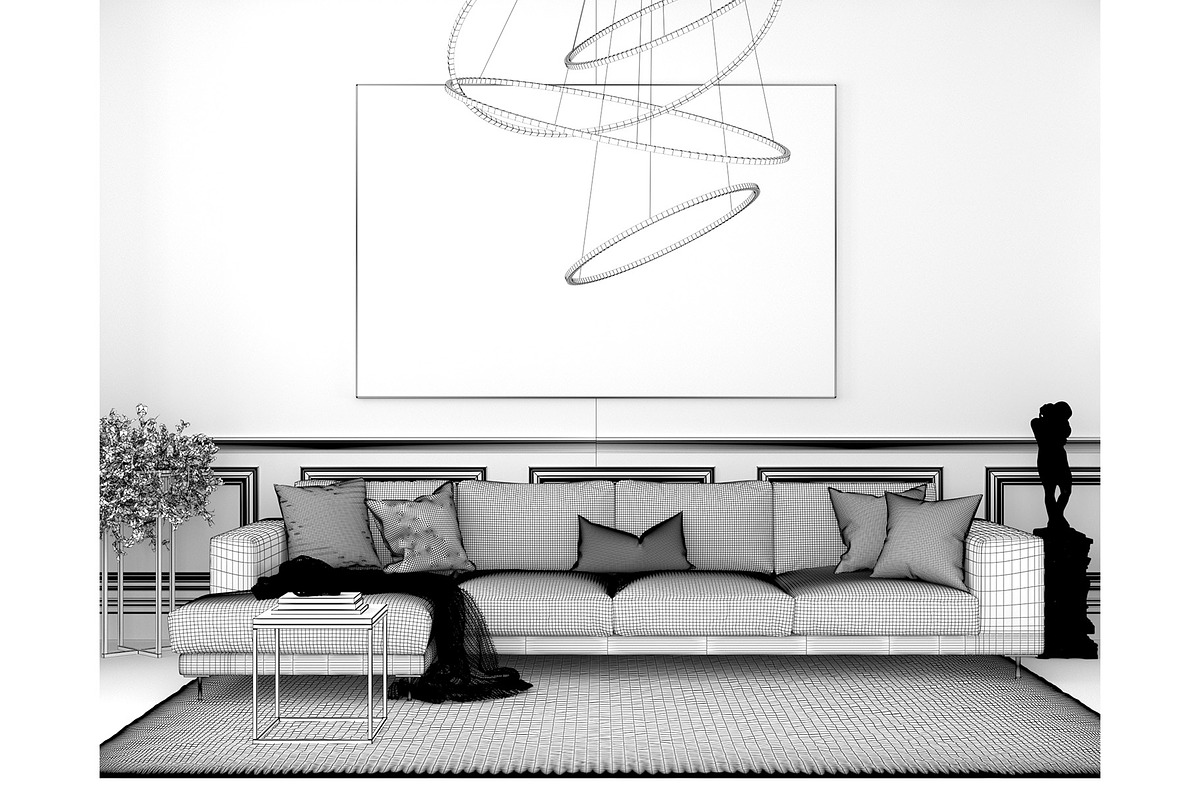 Contemporary Living - Tricorn Black, an Architecture 3D Model by 3DCargo (Photo 7 of 12)
