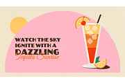 10 Summer Retro Cocktail Banners, a Seasonal Illustration by Soulprint Mercury (Thumbnail 8 of 12)