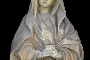 Religious woman statue isolated, an Arts & Entertainment Photo by DanFLCreativo