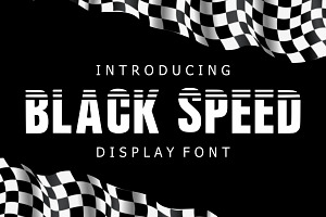 Black Speed - Racing Font, a Sans Serif Font by Fourteen Letter