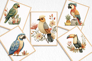 Whimsical Summer Tropical Bird Clipa, an Illustration by DreamArtGraphic (Thumbnail 8 of 8)