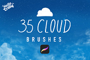 35 Cloud Brushes for Procreate, a Brush Add-On by Hello Trilly (Thumbnail 1 of 7)