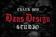 BONES Blackletters Gothic Display, a Blackletter Font by dansdesign (Thumbnail 8 of 8)