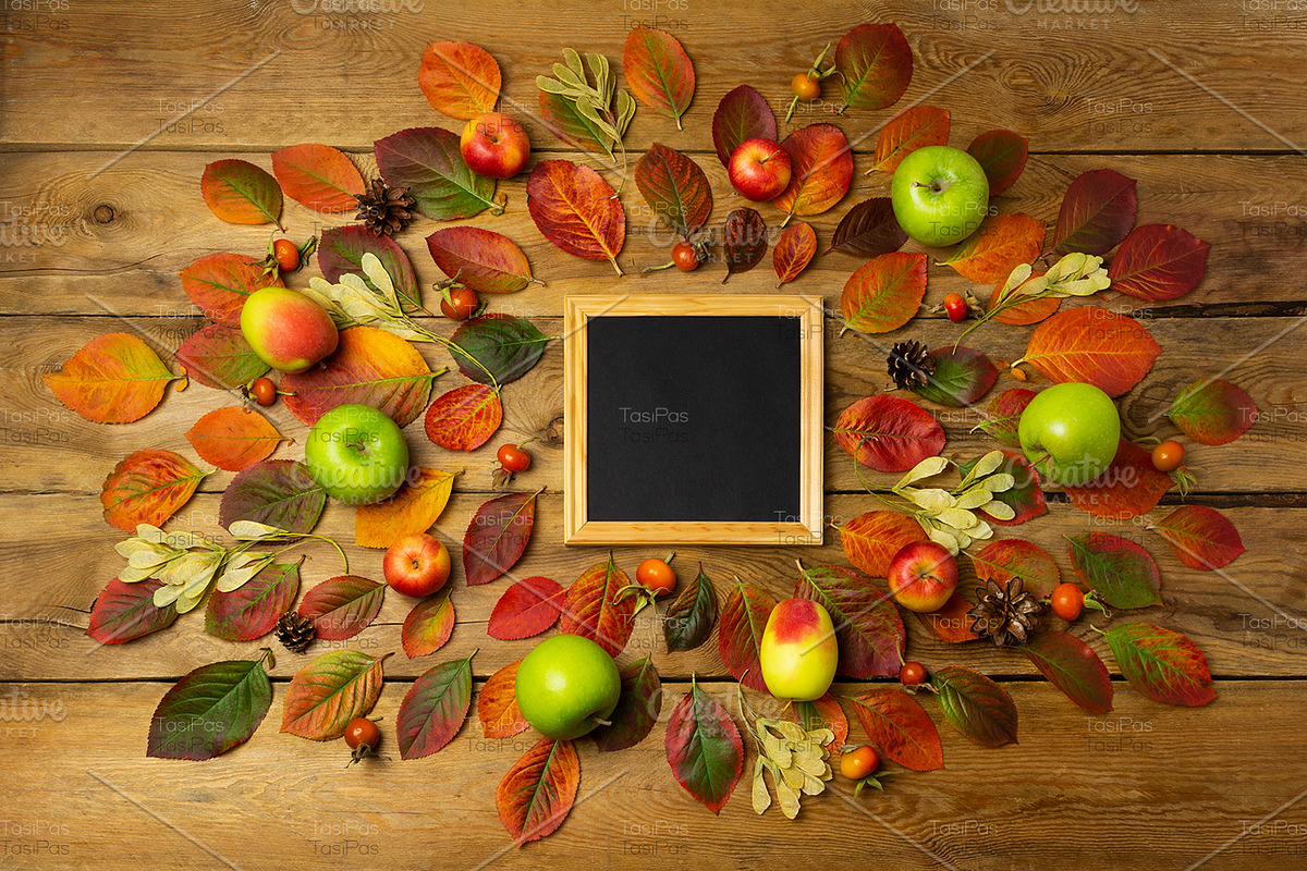 Black square chalkboard frame mockup, a Holiday Photo by TasiPas (Photo 3 of 4)