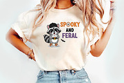 Spooky and Feral Raccoon PNG, an Illustration by Watercolor design (Thumbnail 2 of 3)