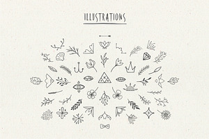 Hiatus Brush Font & Illustrations