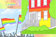 Pride Scene, a Seasonal Illustration by GlamArtZhanna (Thumbnail 3 of 3)