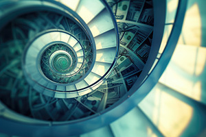 A photo showcasing a spiral staircas, a Photo by Iftikhar Alam