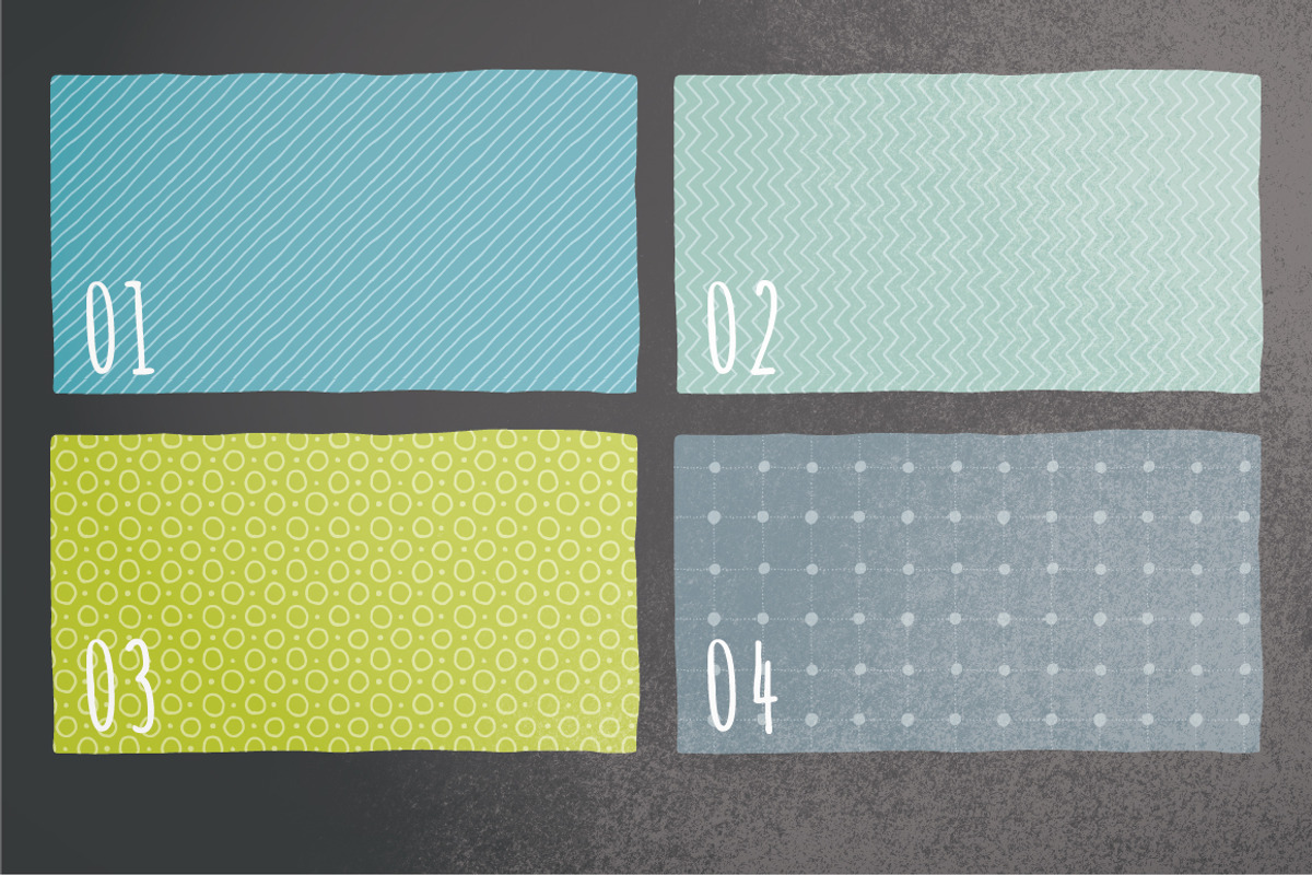 Retro hand-draw patterns (ai + ps) preview 4