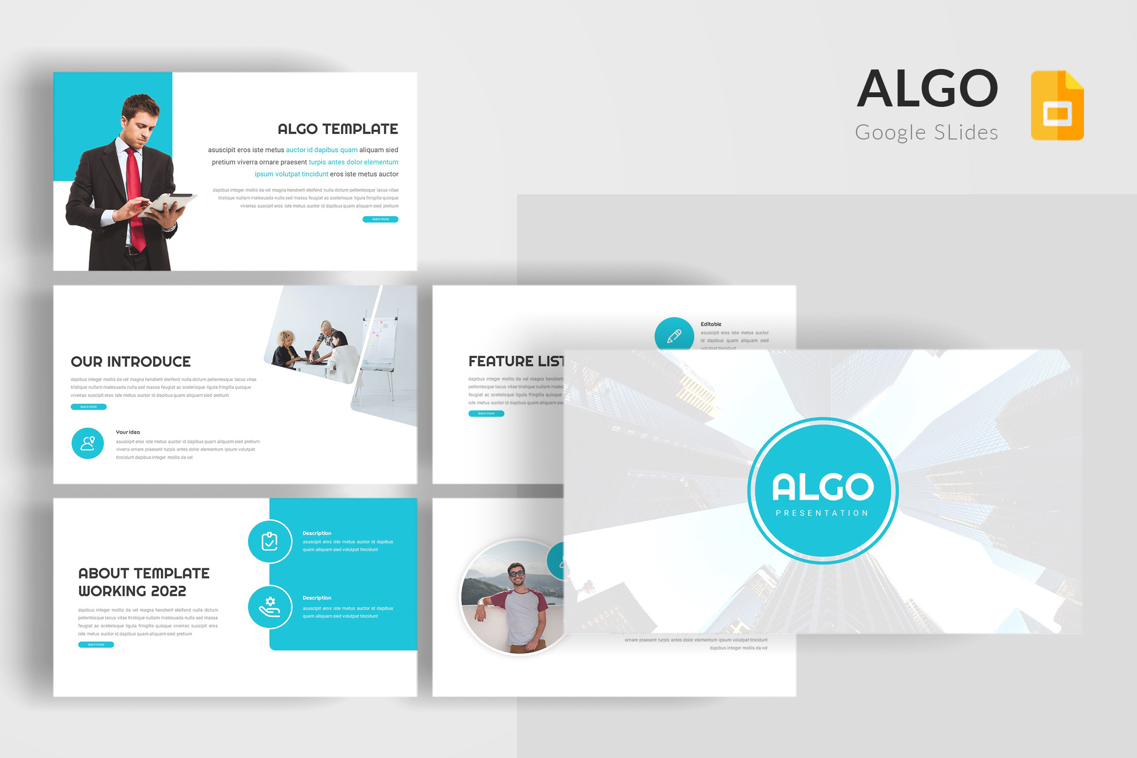 Algo - Google Slide Template, a Presentation Template by AQR Studio
