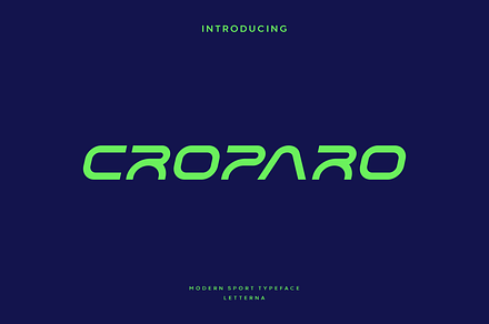 Croparo - Modern Sport Typeface, a Sans Serif Font by Letterna