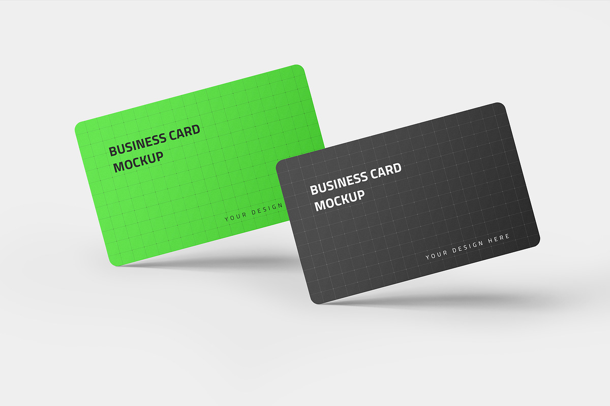 Grid- Business Card Mockup, an Advertising Mockup by Templeste (Photo 1 of 2)