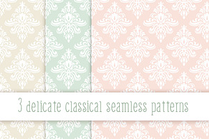 Delicate classical seamless patterns