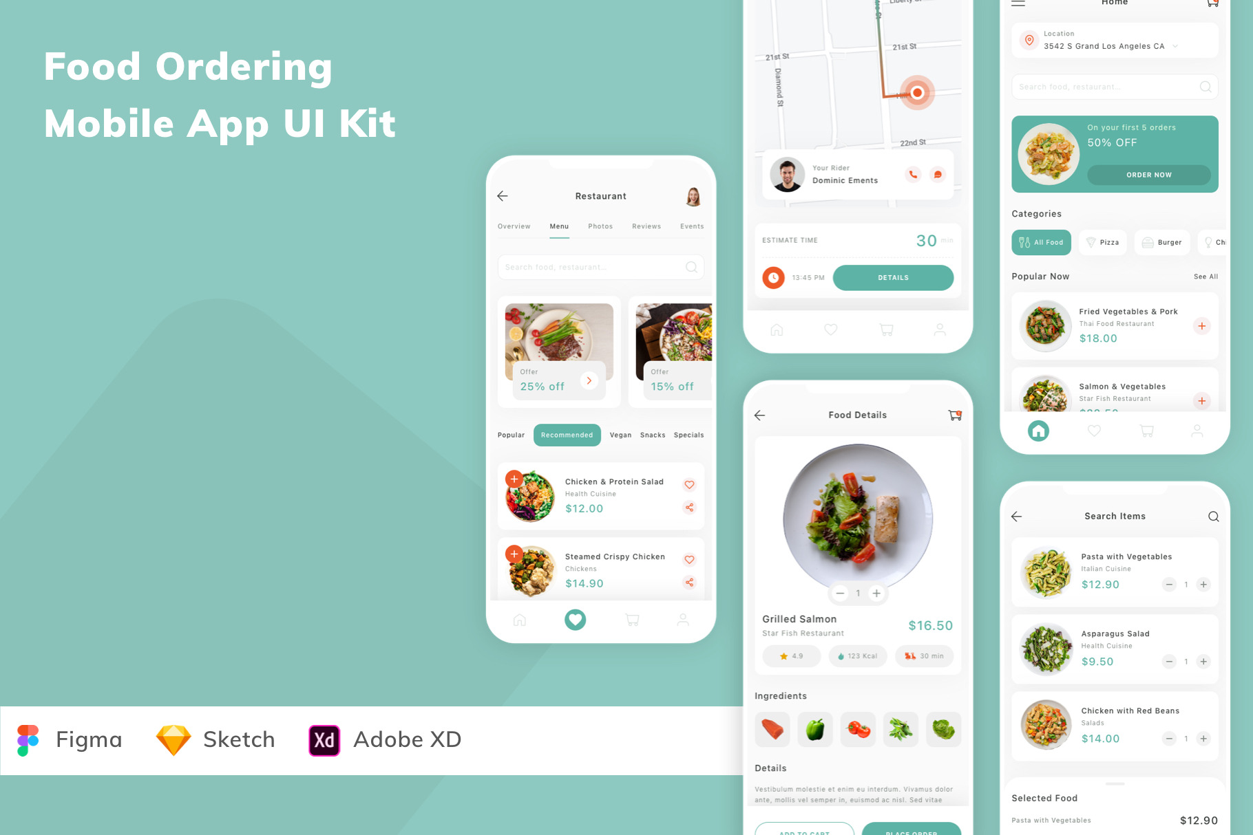 Food Ordering Mobile App UI Kit, an UI Kit Template by Betush