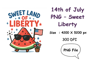 14th of July PNG – Sweet Liberty, a Seasonal Illustration by Smillyy Threads