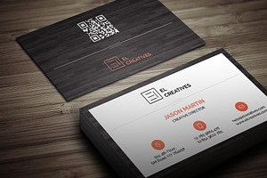 Clean Wooden Business Card