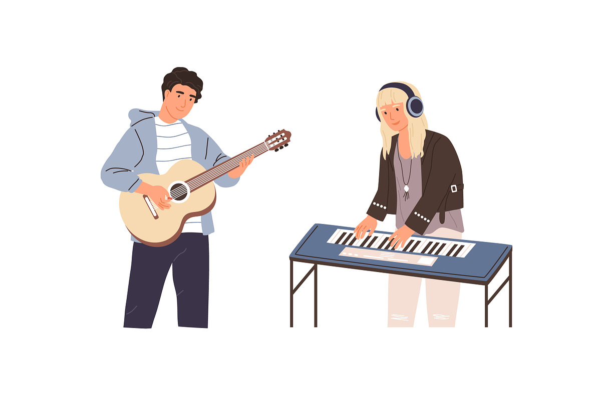 People play musical instruments set, an Education Illustration by Good Studio (Photo 3 of 5)