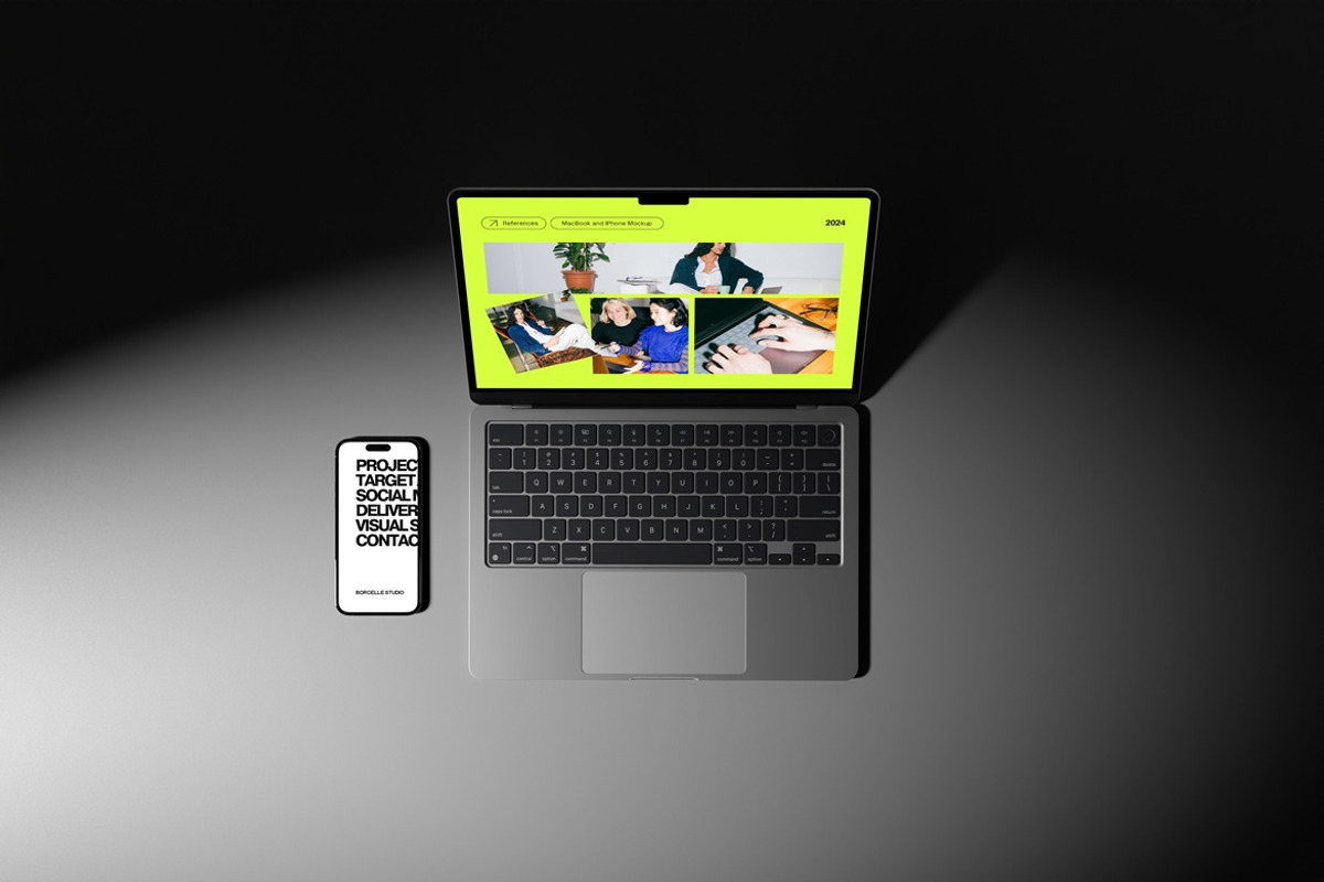MacBook Pro Mockup Dark Scene, a Mac Mockup by Momogi (Photo 3 of 5)