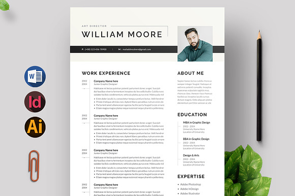 Professional Resume Template | Word preview 8