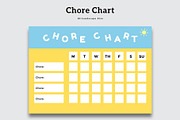 Yellow Chore Chart Sheet, a Stationery Template by Amit Debnath (Thumbnail 1 of 2)