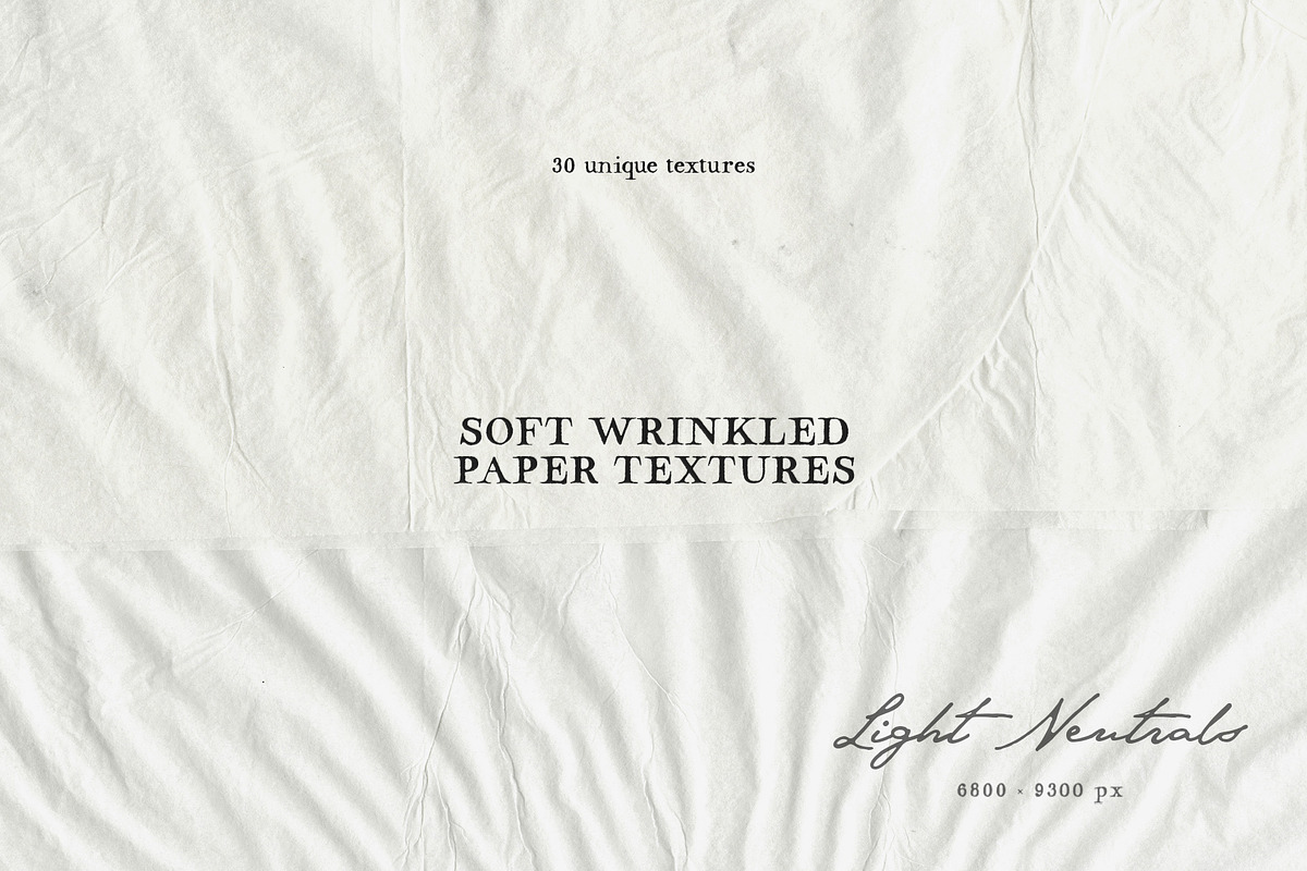 Soft Wrinkled Paper Textures: Light, a Texture Graphic by Purple (Photo 1 of 14)