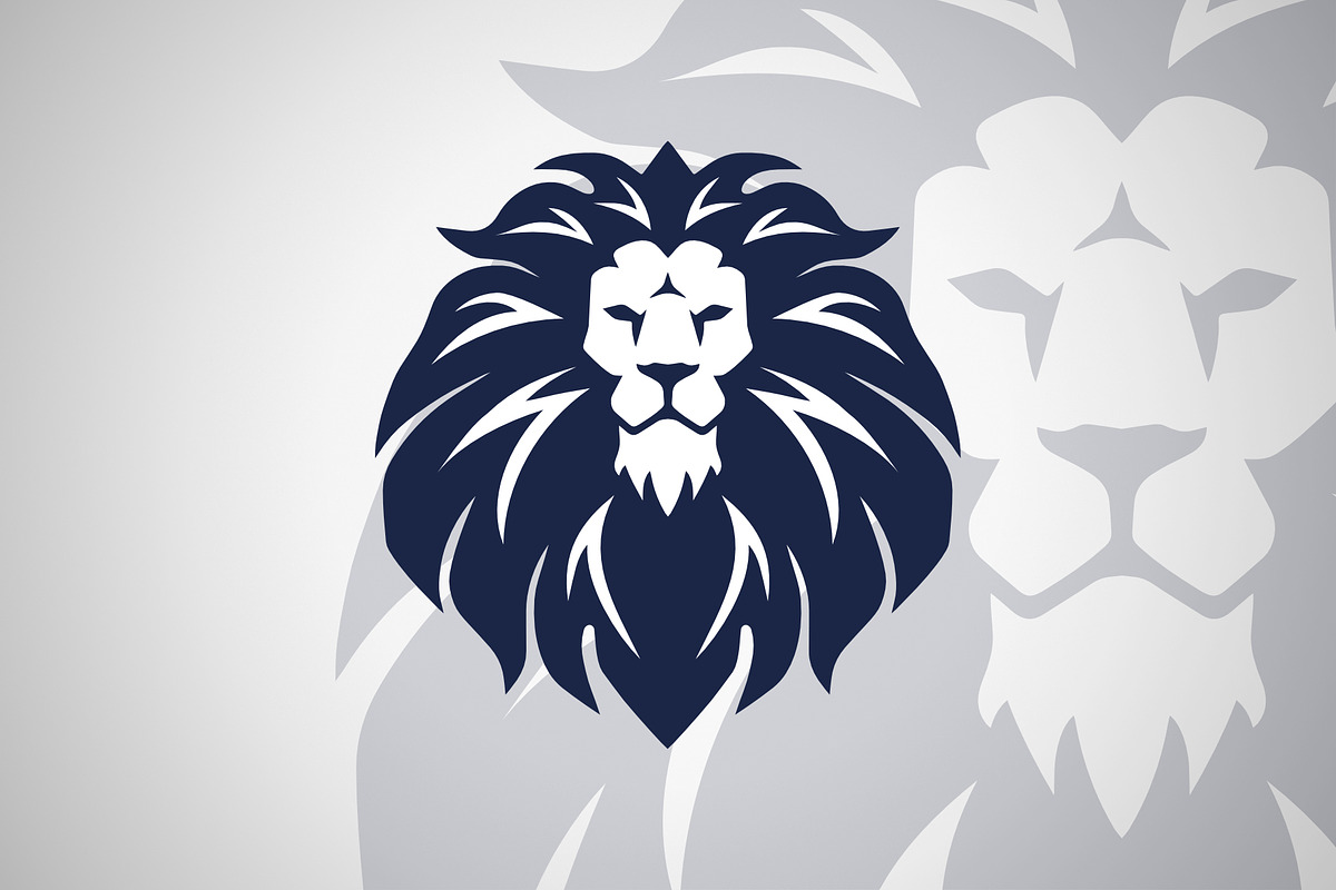 Lion Logo Design Vector Mascot, image size:1200x800
