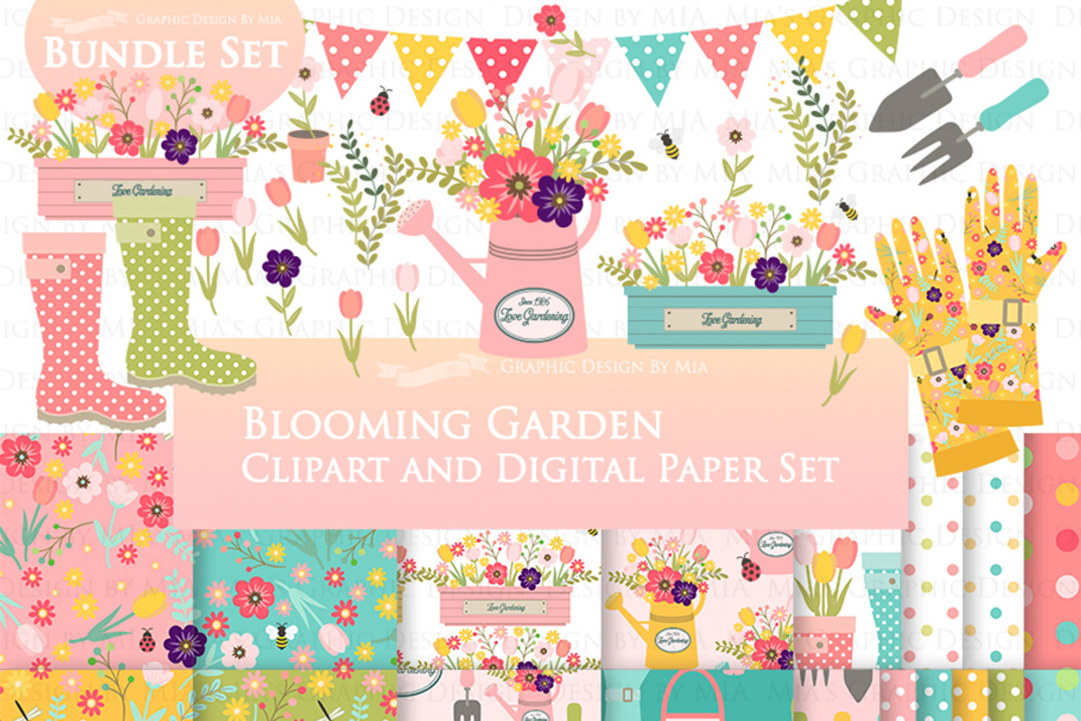 Blooming Garden, Flower, an Illustration by Mia's Graphic Design (Photo 1 of 10)
