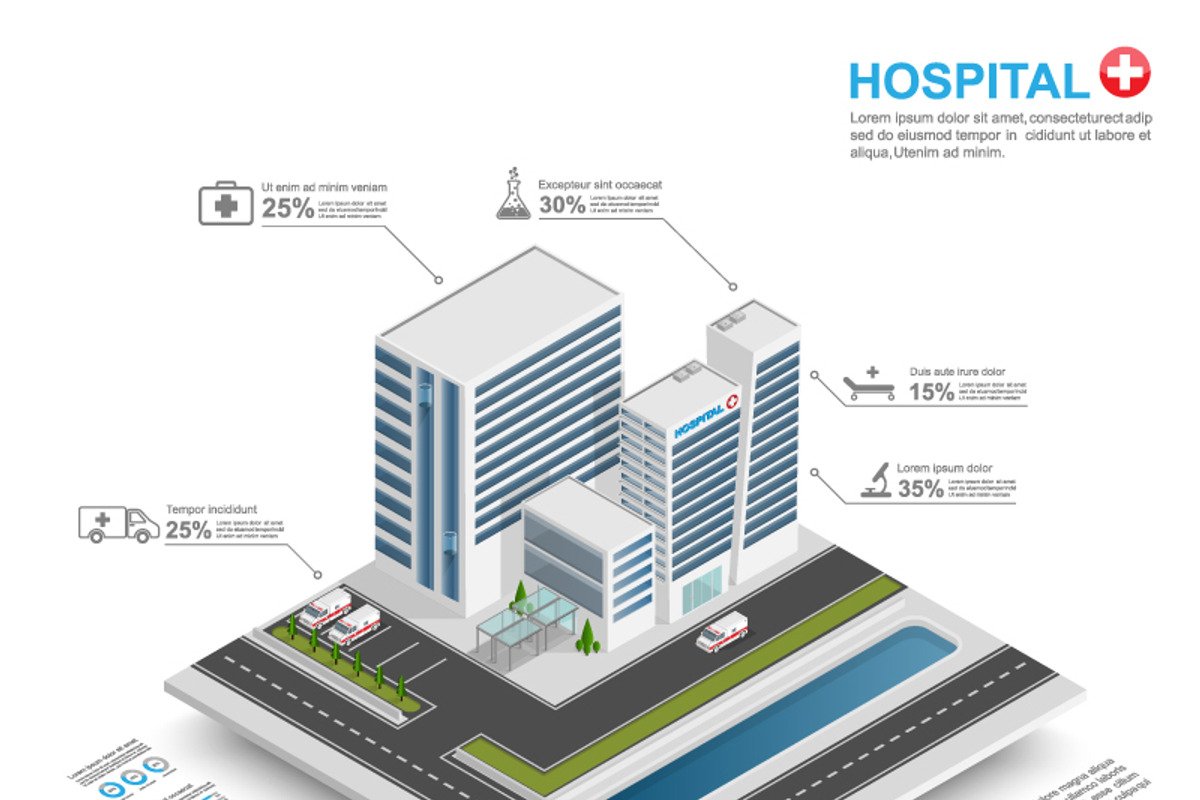 Hospital infographic, a Healthcare Illustration by S_design