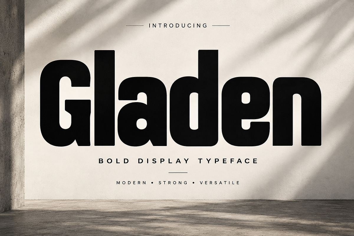 GLADEN — Bold Display Font, a Slab Serif Font by Wow Magic (Photo 1 of 5)