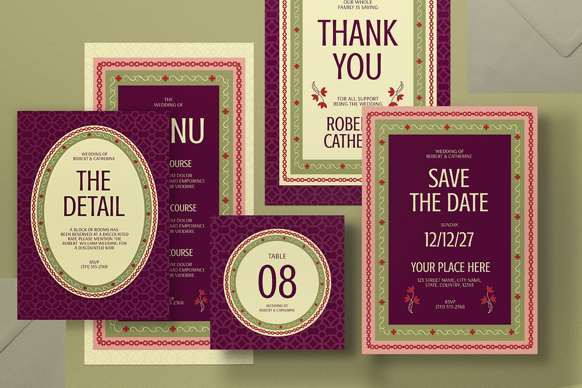 Wedding Invitation Set, an Invitation Template by graphicook (Photo 2 of 3)