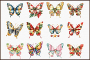 Christmas Colorful Butterfly Patchwo, an Illustration by Sublimation Artist (Thumbnail 3 of 6)