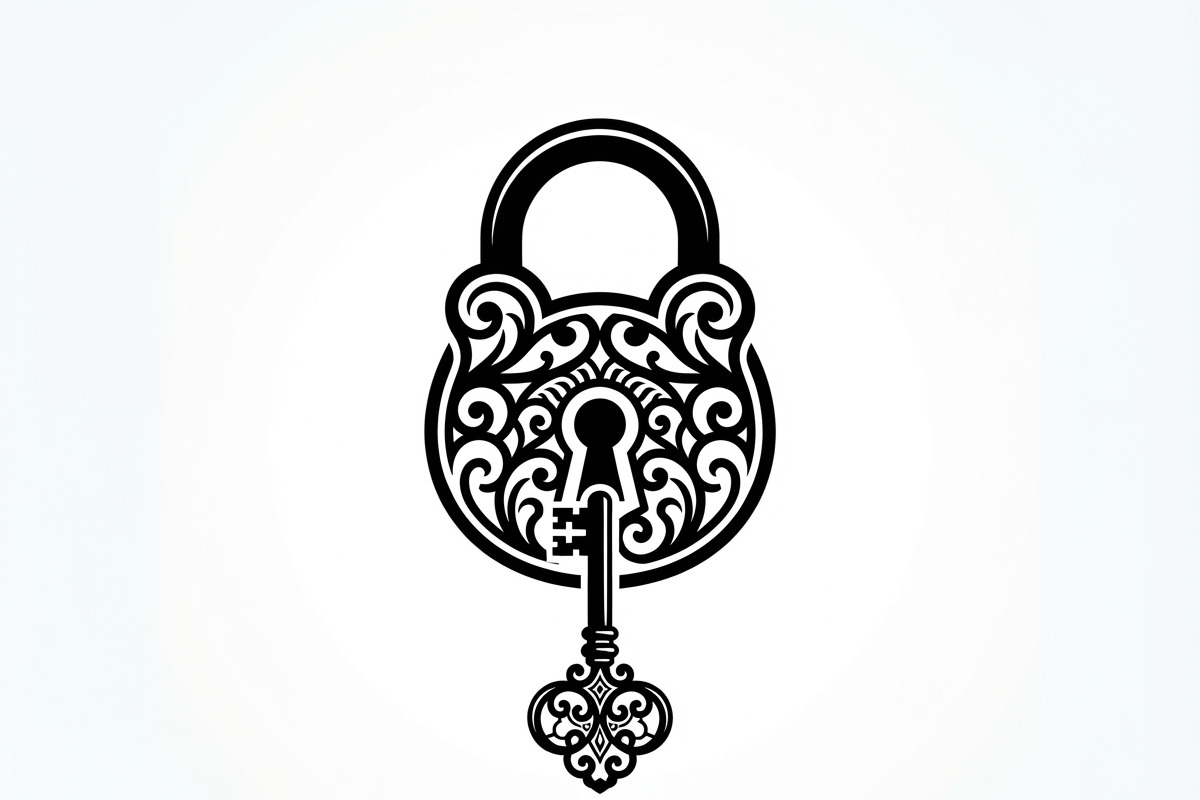 60 Ornate Key and Lock Silhouette, a Technology Illustration by Amazin_art (Photo 12 of 21)