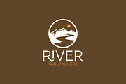 River Or Creek Mountain Logo Badge, a Branding & Logo Template by Signatoro (Thumbnail 2 of 3)