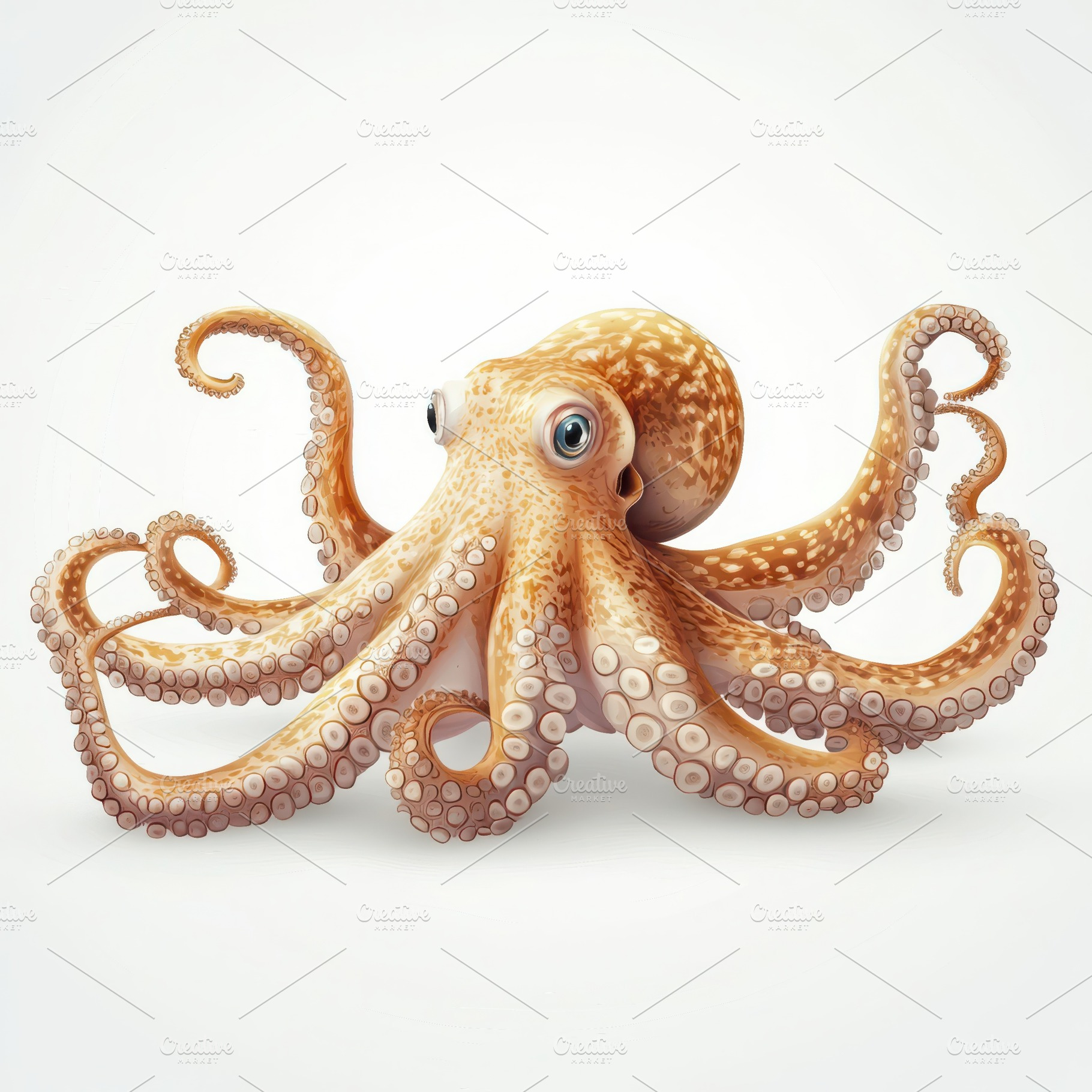 Adorable Octopus Ocean Creature Sea, an Animal Photo by Pixeness Studio