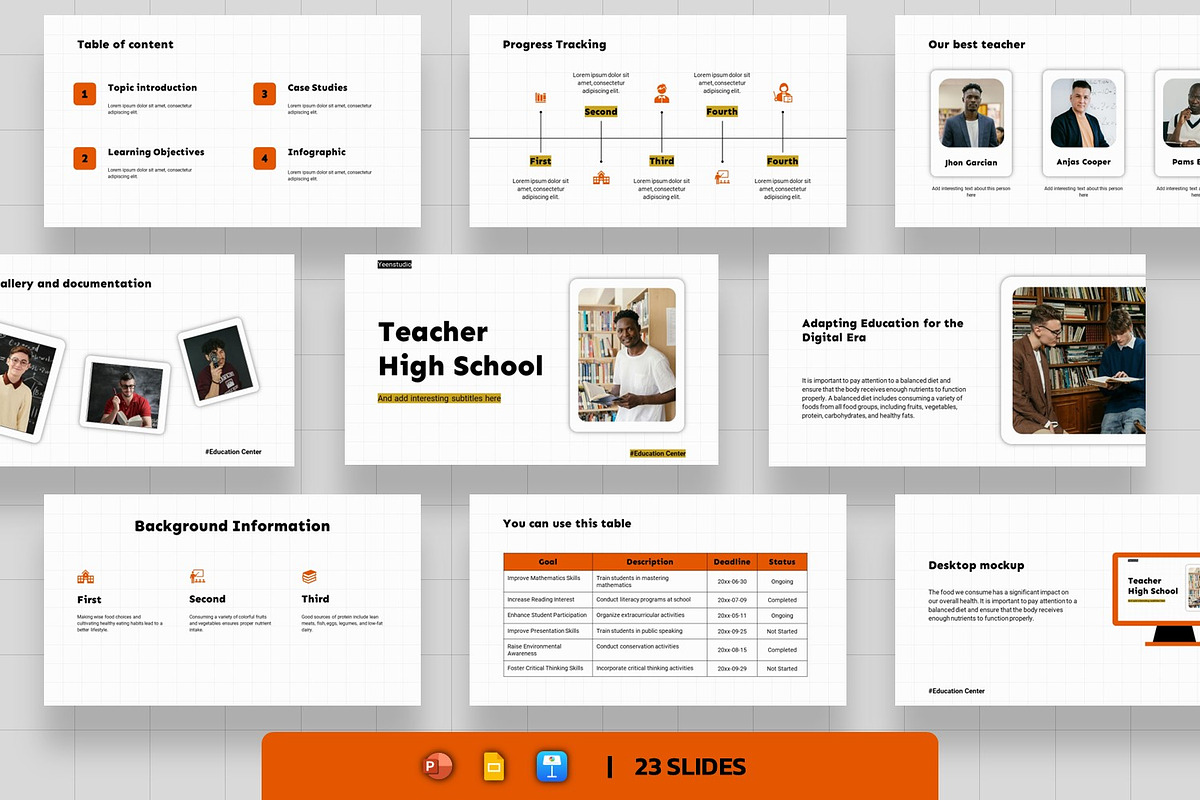 Teacher High School Presentation, a Presentation Template by BumbleGraph Studio