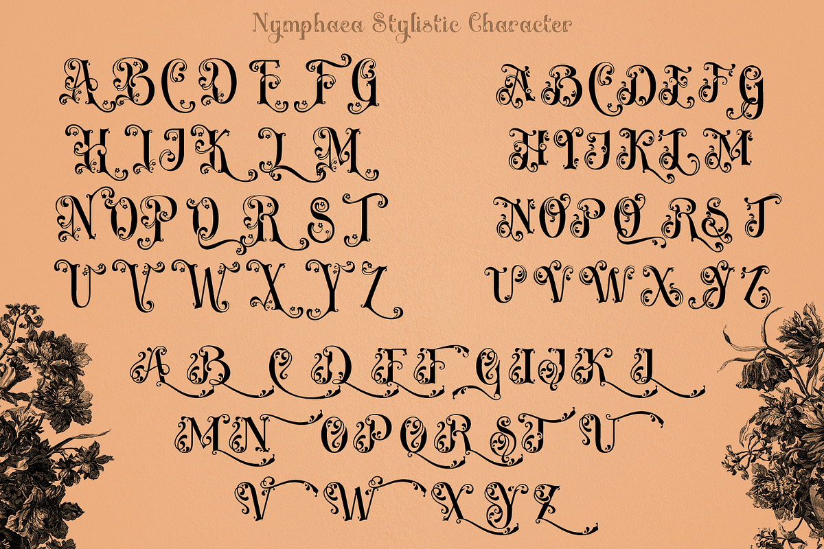 Nymphaea Victorian Font, a Blackletter Font by TypeClassHeroes (Photo 6 of 10)
