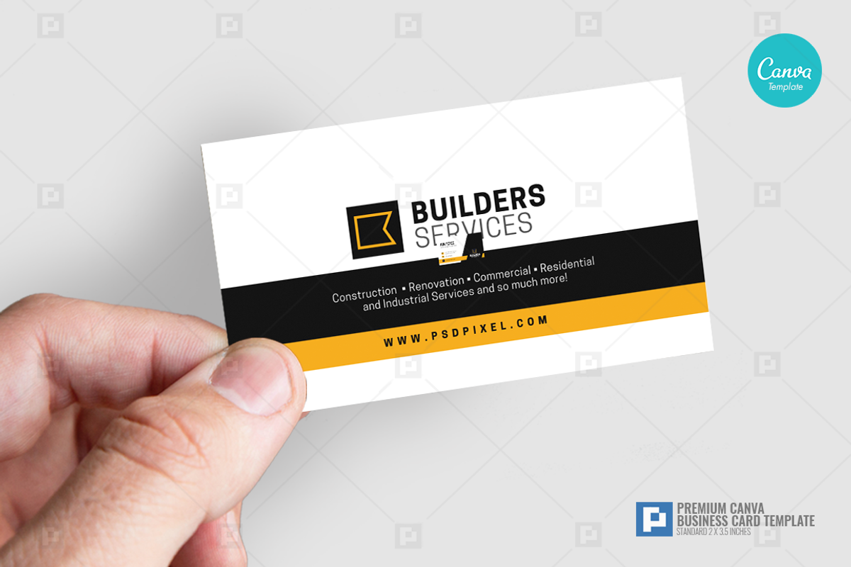 Construction Canva Business Card 02, a Business Card Template by PSDPixel (Photo 4 of 4)