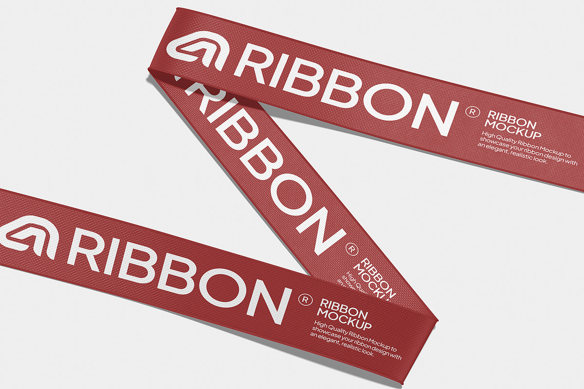 High Quality Ribbon Mockup, a Merchandise Mockup by Unerispace