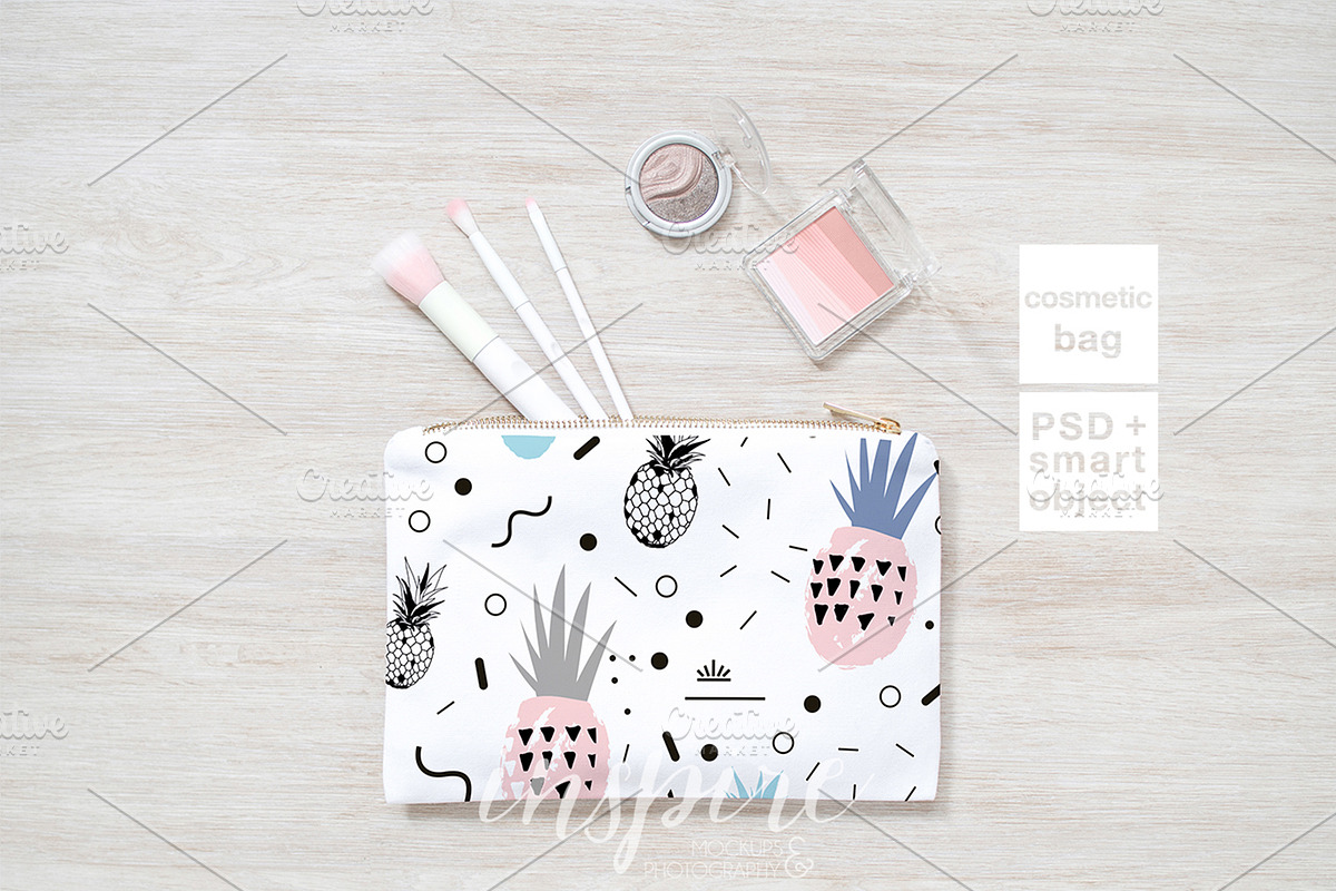 Cosmetic Make Up Bag Mockup PSD +JPG, a Pens & Pencil Mockup by Inspire Mockups (Photo 2 of 4)