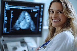Smiling female doctor reviewing medi, a Health & Medical Photo by Pixeness Studio