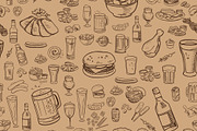 Pub Foods&Drinks | Doodle Vector, a Pattern Graphic by Red Spruce's Vector Shop (Thumbnail 10 of 11)