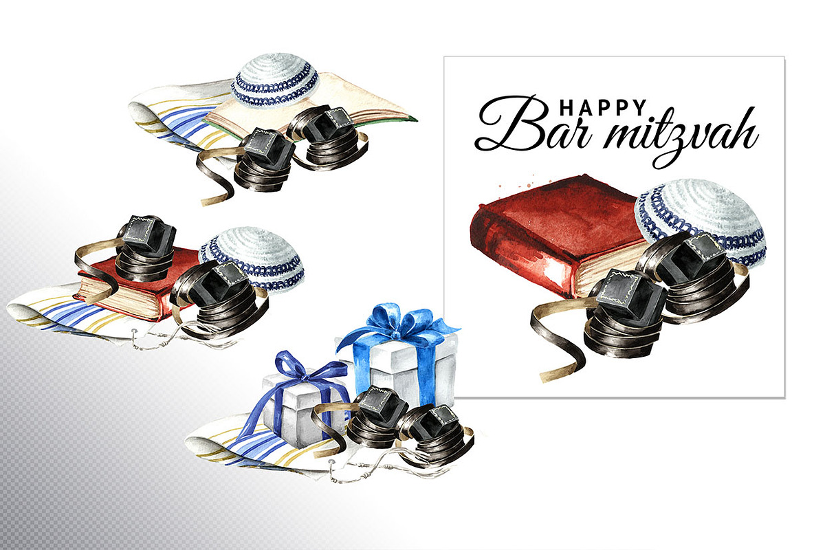 Bar Mitzvah. Watercolor collection, an Illustration by Daria Ustiugova (Photo 5 of 17)
