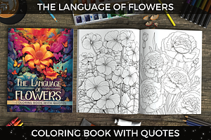 Language Of Flowers Coloring Book